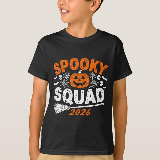 Camiseta Equipo Siniestro 2026 Halloween Familiar Combinado (Anverso)