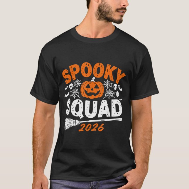 Camiseta Equipo Siniestro 2026 Halloween Familiar Combinado (Anverso)