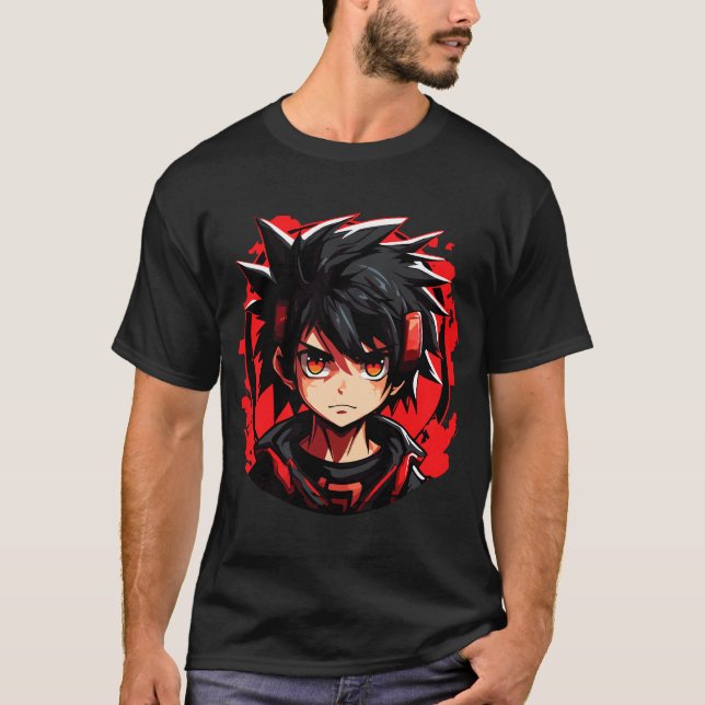 Camiseta Equipo Sobrenatural: Chico Anime (Anverso)
