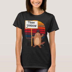 Camiseta Equipo sombra divertido invierno Día de la marmota
