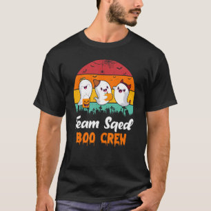 Camiseta Equipo SPED Boo Crew Halloween Ghost SPED Special 