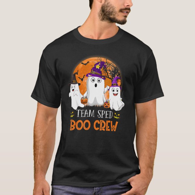 Camiseta Equipo SPED Boo Crew Halloween Ghost SPED Special  (Anverso)
