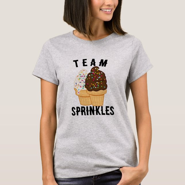 Camiseta Equipo Sprinkles Ice Cream T-Shirt - Mujeres Cute  (Anverso)