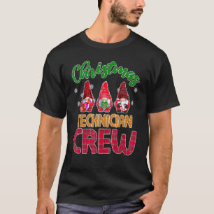 Camiseta Equipo técnico Cute Xmas Gnome Fiesta Pajama Pj Ma