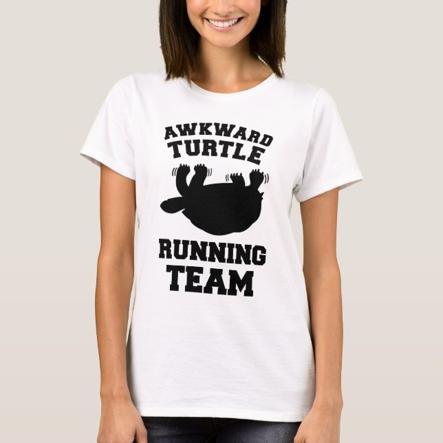 Camiseta Equipo torpe del funcionamiento de la tortuga (Anverso)