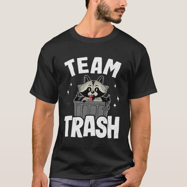 Camiseta Equipo Trash Can Garbage Panda Raccoon Pullover Ho (Anverso)