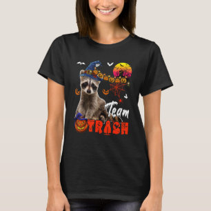 Camiseta Equipo Trash Raccoon Halloween Witch Scary Pumpkin