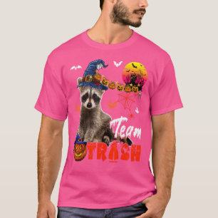 Camiseta Equipo Trash Raccoon Halloween Witch Scary Pumpkin