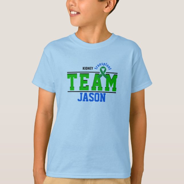 Camiseta Equipo Trasplante Deporte Cinta Verde Personalizab (Anverso)