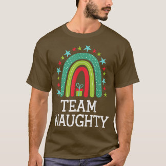Camiseta Equipo travieso Navidades a juego de arcoiris para