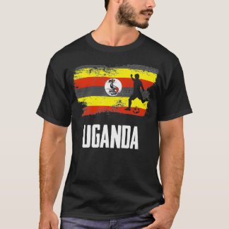 Camiseta Equipo ugandés de fútbol ugandés con bandera ugand