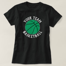 Camiseta Equipo Verde de Baloncesto, nombre del jugador y n