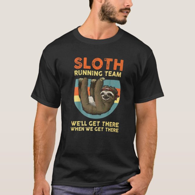 Camiseta Equipo Vintage de Sloth Running (Anverso)