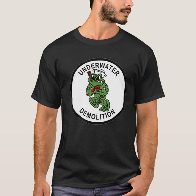 Camiseta  Equipos de demolición subacuática Sellos de Parch (Anverso)