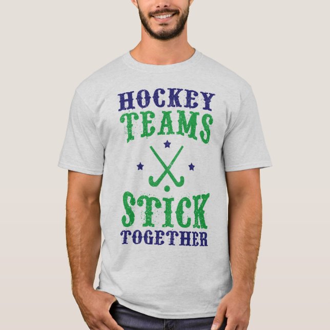 Camiseta Equipos de hockey de campo se pegan entre sí (Anverso)