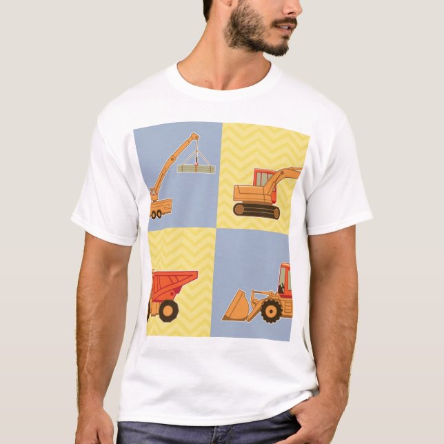 Camiseta Equipos pesados del transporte - llanos y Chevron (Anverso)