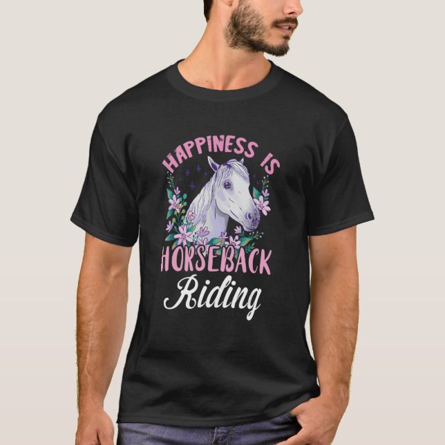 Camiseta Equitación ecuestre Happiness Happiness Ridin (Anverso)