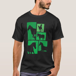Camiseta Equitación Silueta de caballo Jinete de caballo A 