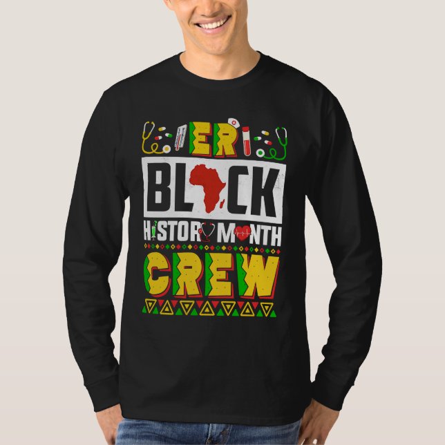 Camiseta ER Black History Month Nurse Crew African American (Anverso)