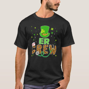 Camiseta Er Enfermera Crew Leopard Estetoscopio Enfermera S