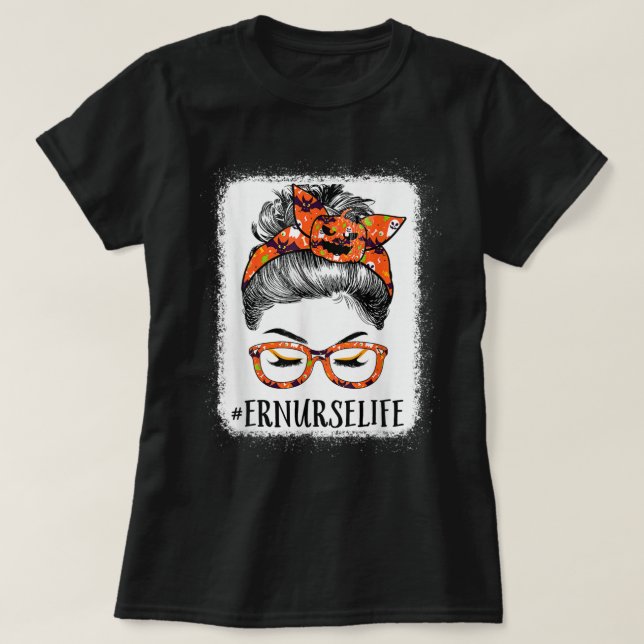 Camiseta Er Enfermeras Mujeres Bromeas Calabaza Halloween S (Diseño del anverso)