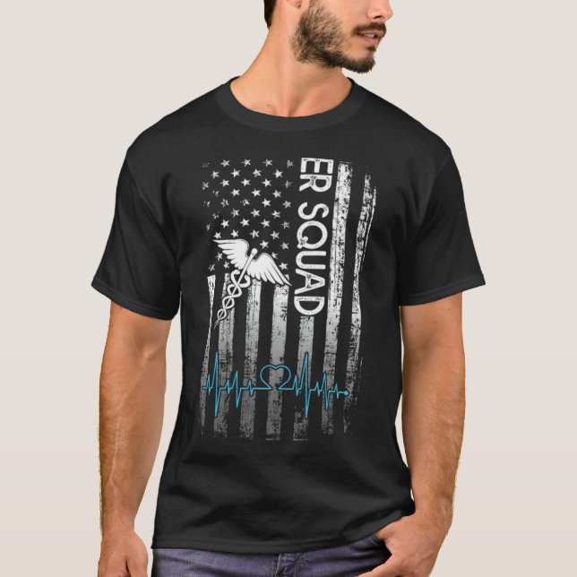 Camiseta ER Médica de enfermería sala de emergencias Hospit (Anverso)