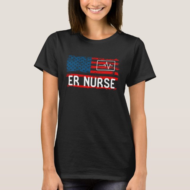 Camiseta ER Nurse American Flag Hospital RN Staff Appreciat (Anverso)