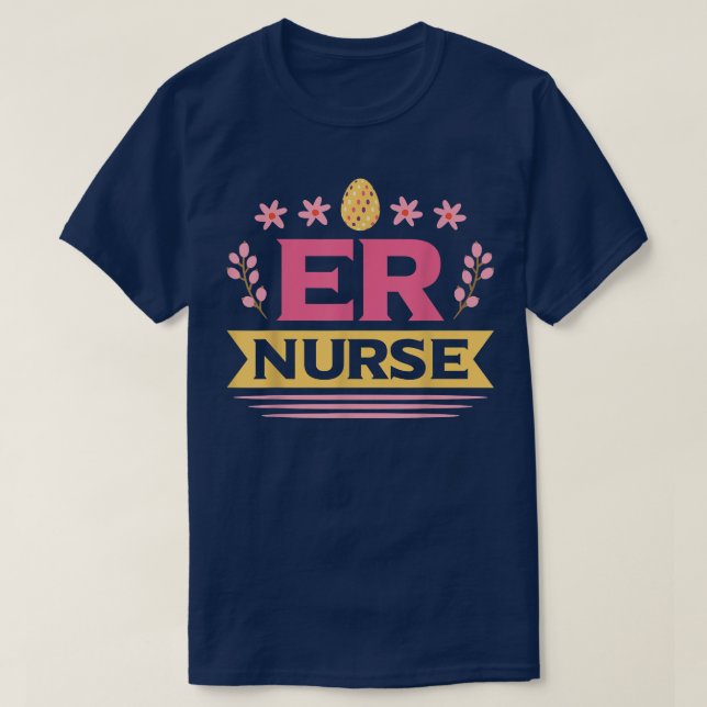 Camiseta ER Nurse Egg Hunter Spring Easter Day Bunny  (Diseño del anverso)