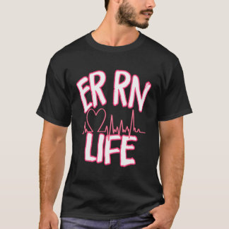 Camiseta Er Rn Life Cute Emergency Room Registrada Enfermer