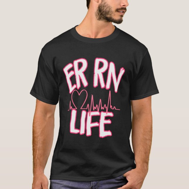 Camiseta Er Rn Life Cute Emergency Room Registrada Enfermer (Anverso)