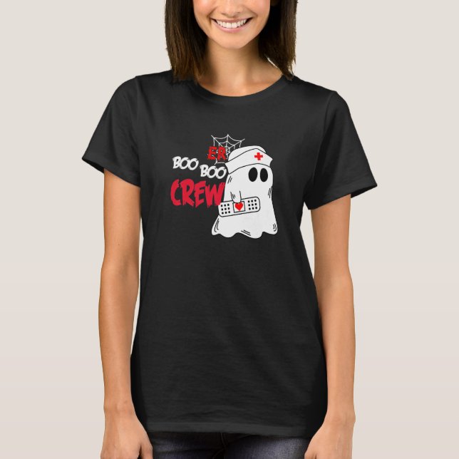 Camiseta ER Squad Halloween Boo Crew Emergency Room Nurse S (Anverso)