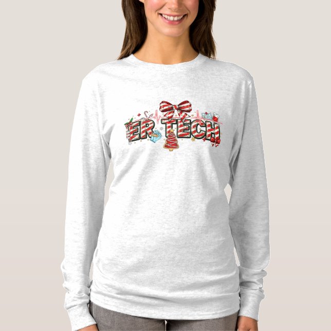 Camiseta ER Tech Christmas Long Sleeve – Holiday ER Tech (Anverso)