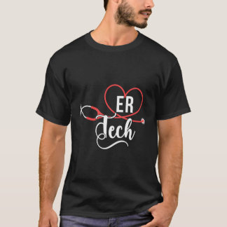 Camiseta Er Tech Stethoscope Emergency Room Tech