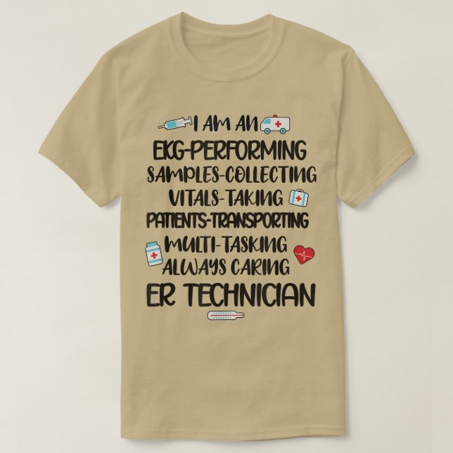 Camiseta ER Technician Apreciation Emergency Room Tech ERT (Diseño del anverso)