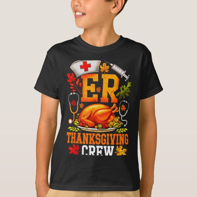 Camiseta Er Thanksgiving Crew Nurse Emergency Room Register (Anverso)
