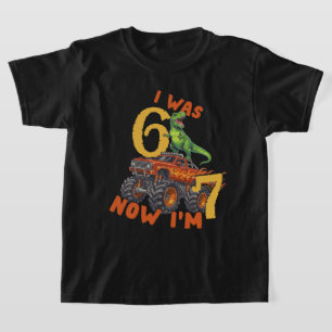 Camiseta Era 6 Ahora Soy 7 T-rex Camiones Monstruo