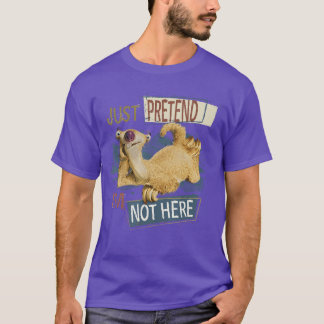 Camiseta Era de Hielo Sid Solo finja que no estoy aquí fami