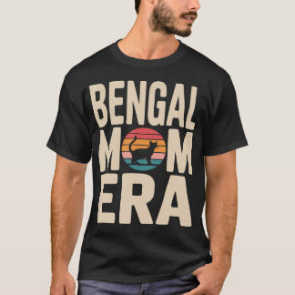 Camiseta Era de la madre de gato de Bengala Retro de Bengal