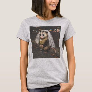 Camiseta Era de soltera divertida novia zarigüeya salvaje