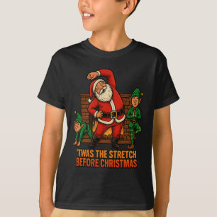 Camiseta Era El Estiramiento Antes De La Navidad Yoga Santa