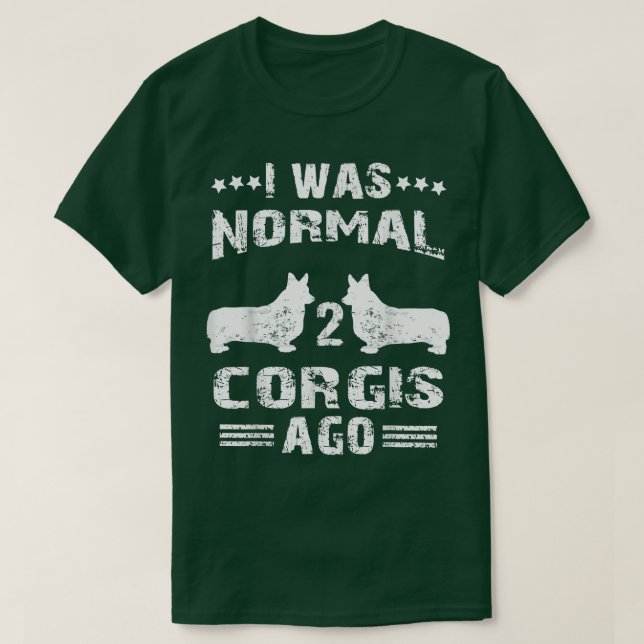 Camiseta Era Normal 2 Corgis Ago Funny Corgis Lover (Diseño del anverso)