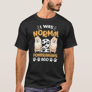 Camiseta Era Normal 2 Pomeranianos Hace 1