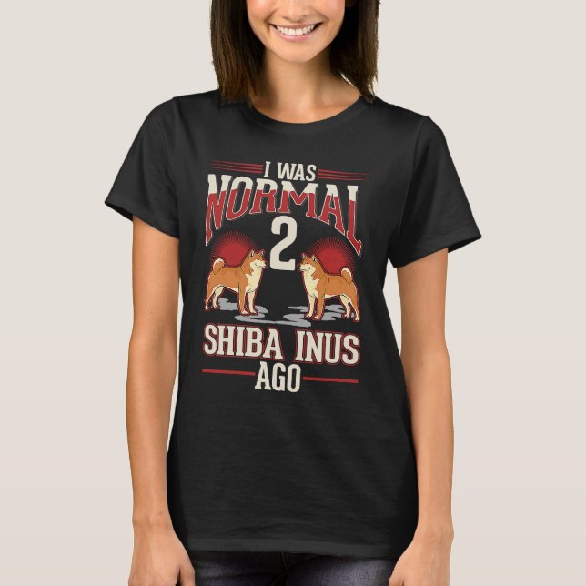 Camiseta Era normal 2 Shiba Inus hace (Anverso)