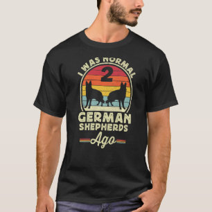 Camiseta Era normal hace 2 pastor alemán Hombres Retro GSP