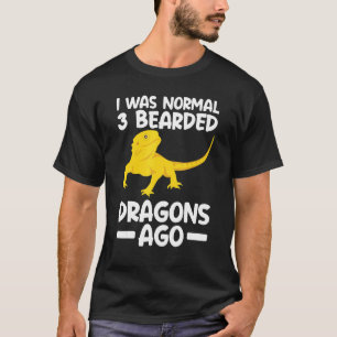 Camiseta Era normal hace 3 dragones barbudos lagarto reptil