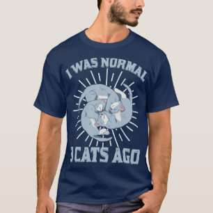 Camiseta Era Normal Hace 3 Gatos, Regalo De Amante Animal