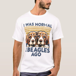 Camiseta Era Normal Hace Dos Beagles. Funny Beagle Dog Love