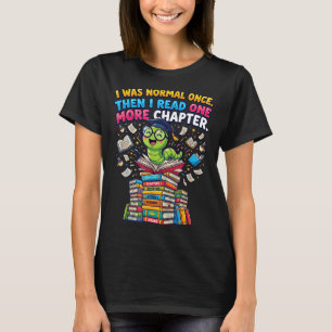 Camiseta Era normal leo un capítulo más gusano de libros