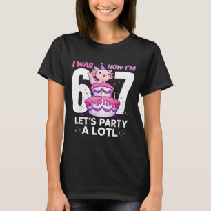 Camiseta Era seis siete lindo ajolote cumpleaños 7 6 7 niño