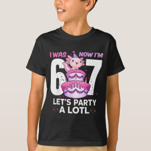 Camiseta Era seis siete lindo ajolote cumpleaños 7 6 7 niño